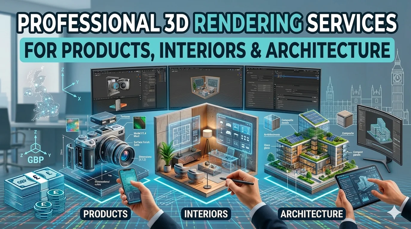 Professional 3D Rendering Services for Products, Interiors & Architecture
